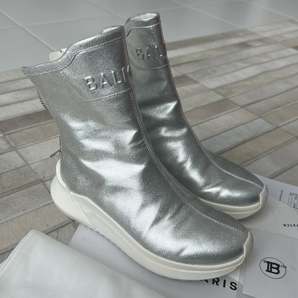 Balmain Logo high top sneaker - Picture 2 of 9